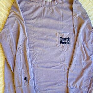 Death World Purple Long Sleeve Shirt with Pocket